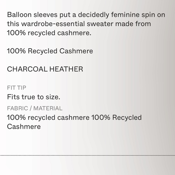 Frame Balloon Sleeve Cashmere Sweater - Picture 8 of 8